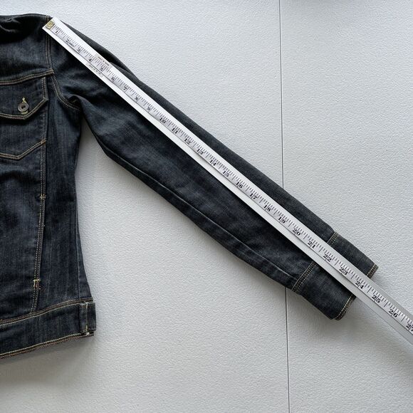 Salt Works Womens S Button Up Fitted Stanton Denim Jacket Long Sleeve Rinse Wash - Picture 12 of 13